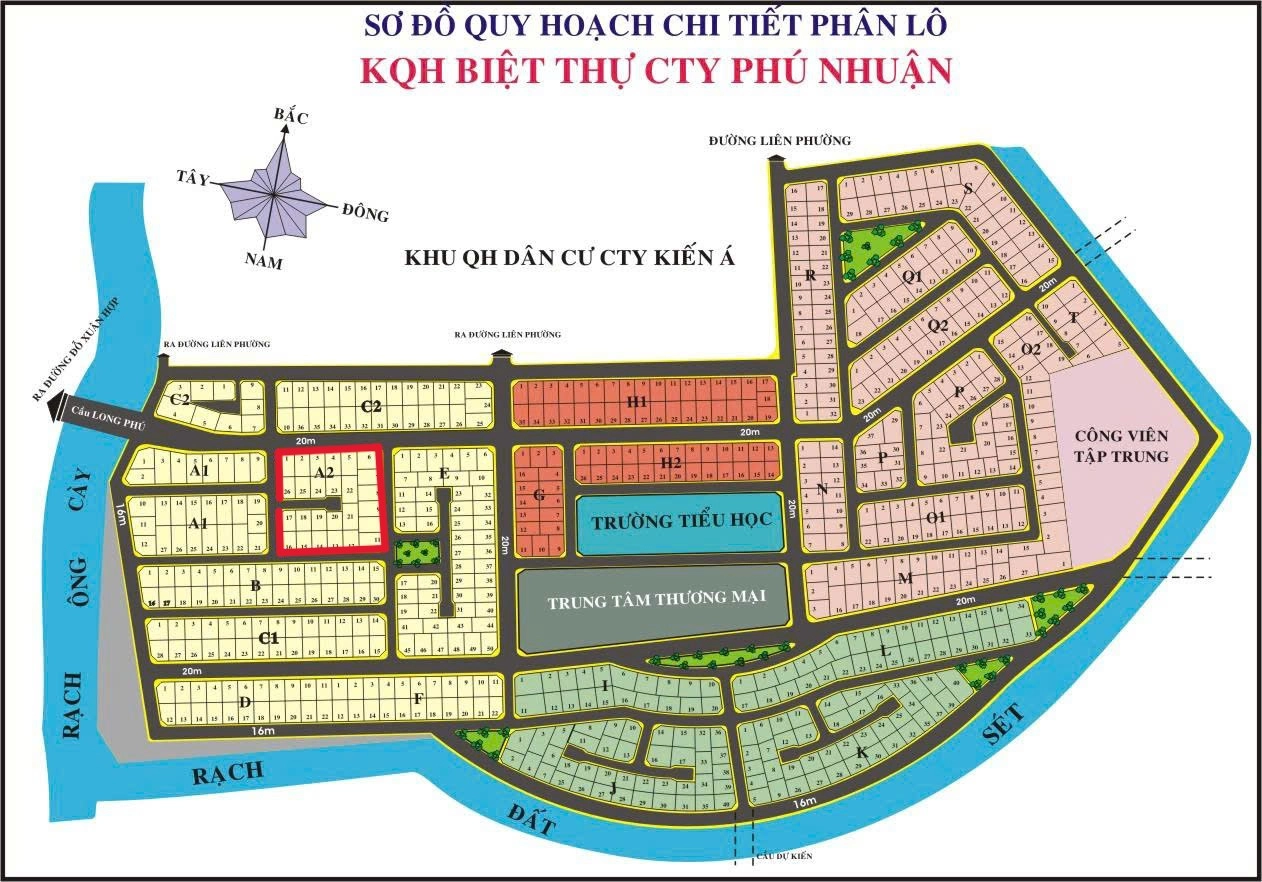 Chuyển Nhượng Lô Biệt Thự khu A2 đường 659 KDC Phú Nhuận Phước Long B quận 9 giá rẻ