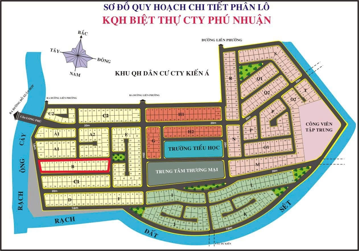 Chuyển Nhượng Lô Biệt Thự khu B KDC Phú Nhuận Phước Long B quận 9 giá rẻ